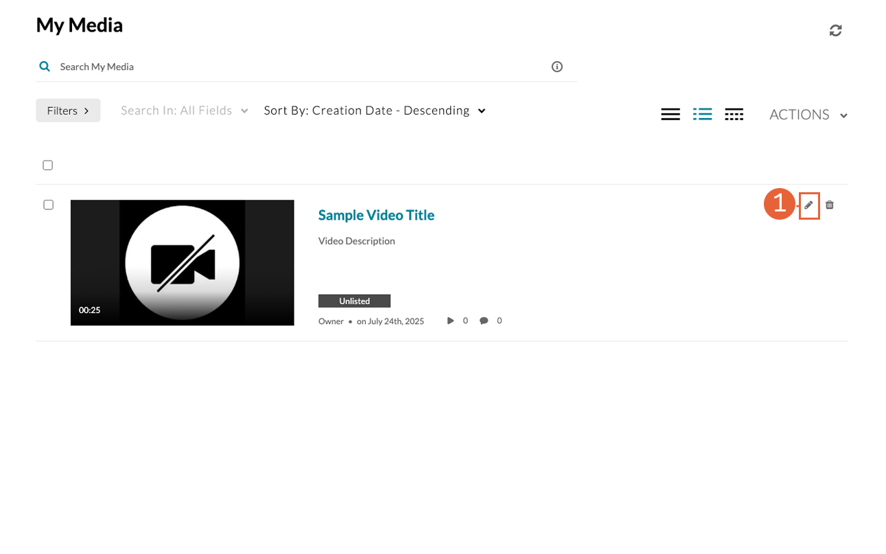 My Media page