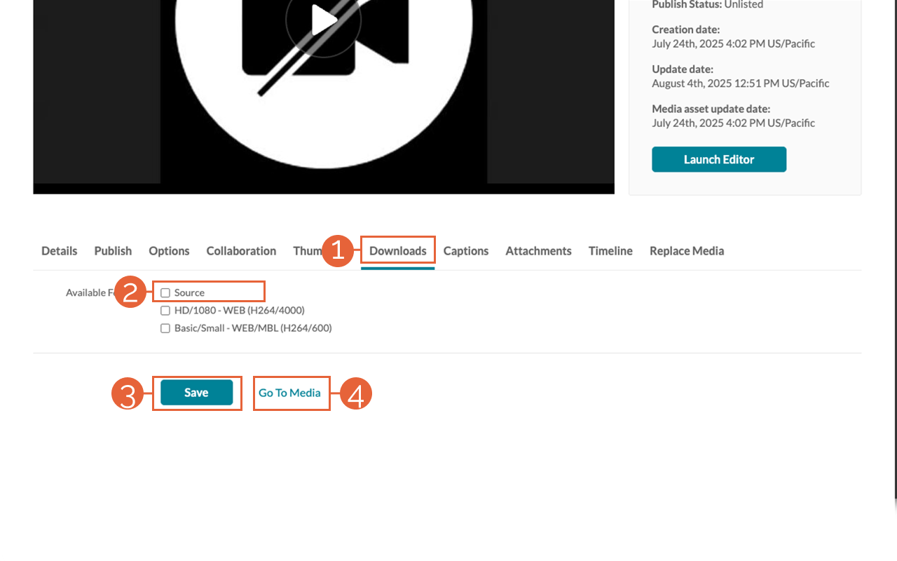 Video Download Enable Page