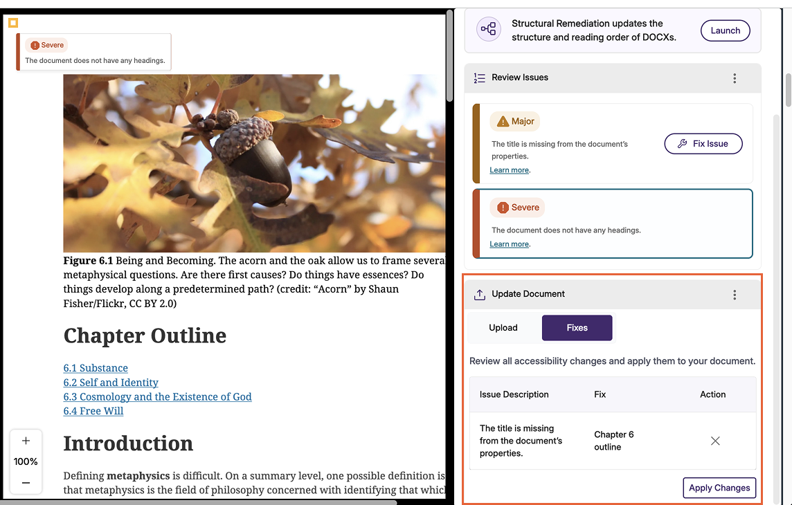 Accessibility report